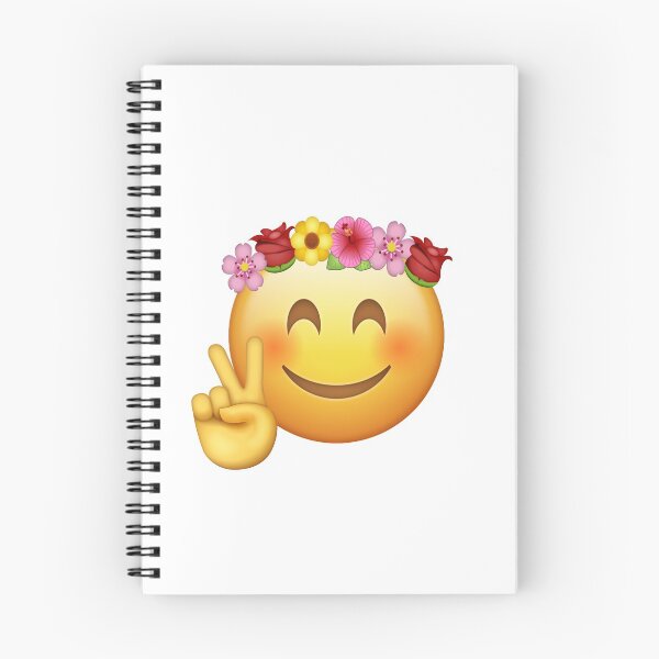 Item preview, hipster emoji - flower crown peace sign designed and sold by cameronbaba.