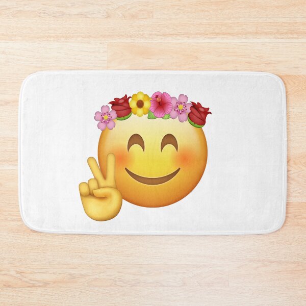 Item preview, hipster emoji - flower crown peace sign designed and sold by cameronbaba.