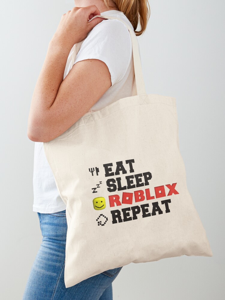 Eat Sleep Roblox Repeat Tote Bag By Tarynwalk Redbubble - roblox repeat wait