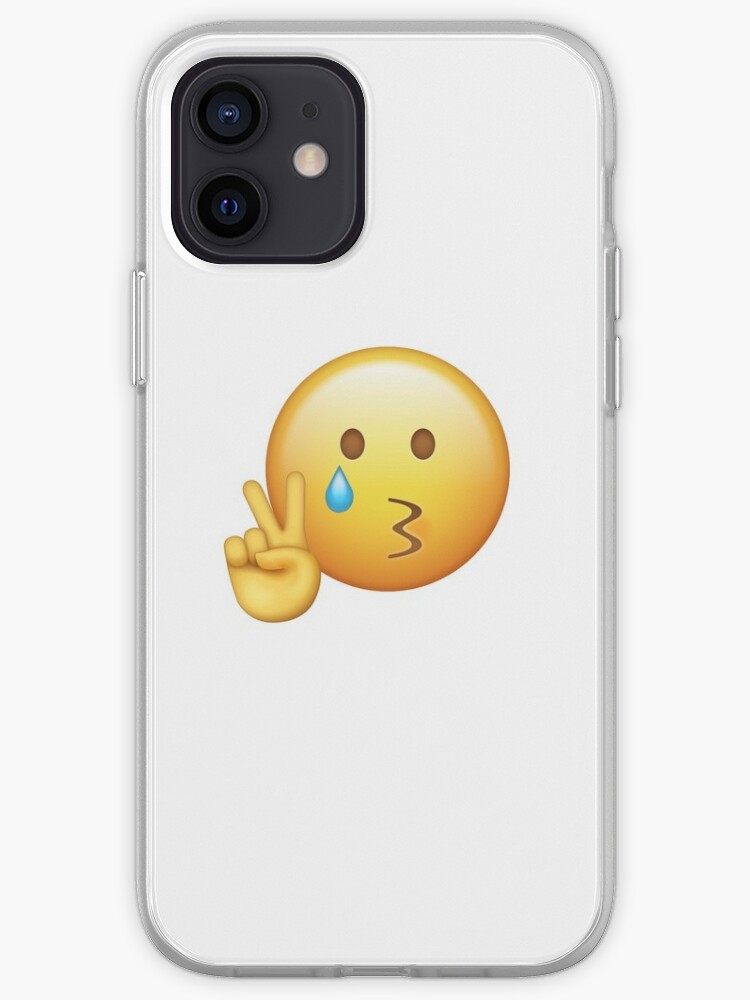 Crying Peace Sign Emoji Mental Breakdown Lol Iphone Case Cover By Cameronbaba Redbubble