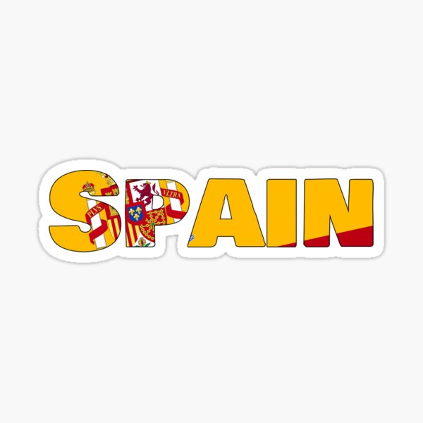 Aperçu de l'œuvre Texte du drapeau de l'Espagne créée et vendue par ElevenGraphics.