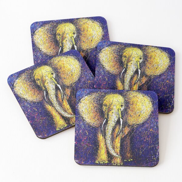 Item preview, Humble Greetings From an Elephant By ArtGuru 9010 - Drip Painting On Canvas designed and sold by Art Guru.