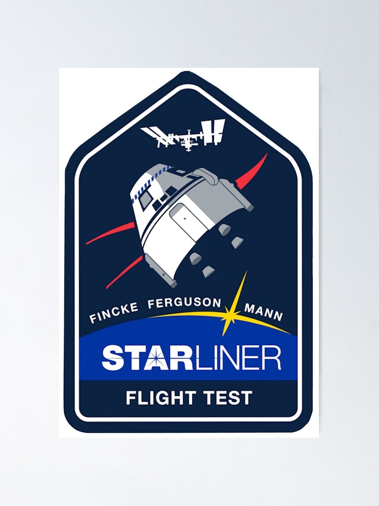 "Starliner Flight Test Patch" Poster for Sale by Quatrosales Redbubble