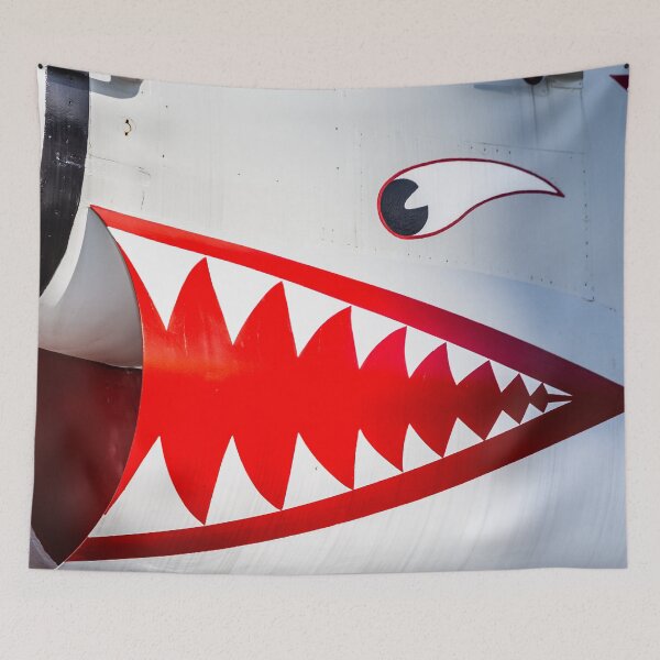 Item preview, Fighter Jet Shark Face designed and sold by srgreen.