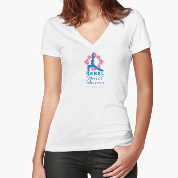 Rebel Spirit Yoga Studio Fitted V-Neck T-Shirt