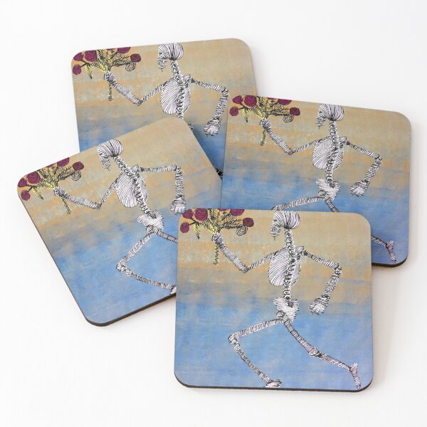 Item preview, Skeleton Chasing Love By ArtGuru 9025 - Acrylic On Paper designed and sold by Art Guru.