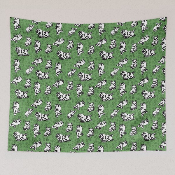 Item preview, Falling panda bears over retro daisies  designed and sold by Joleanna Designs.