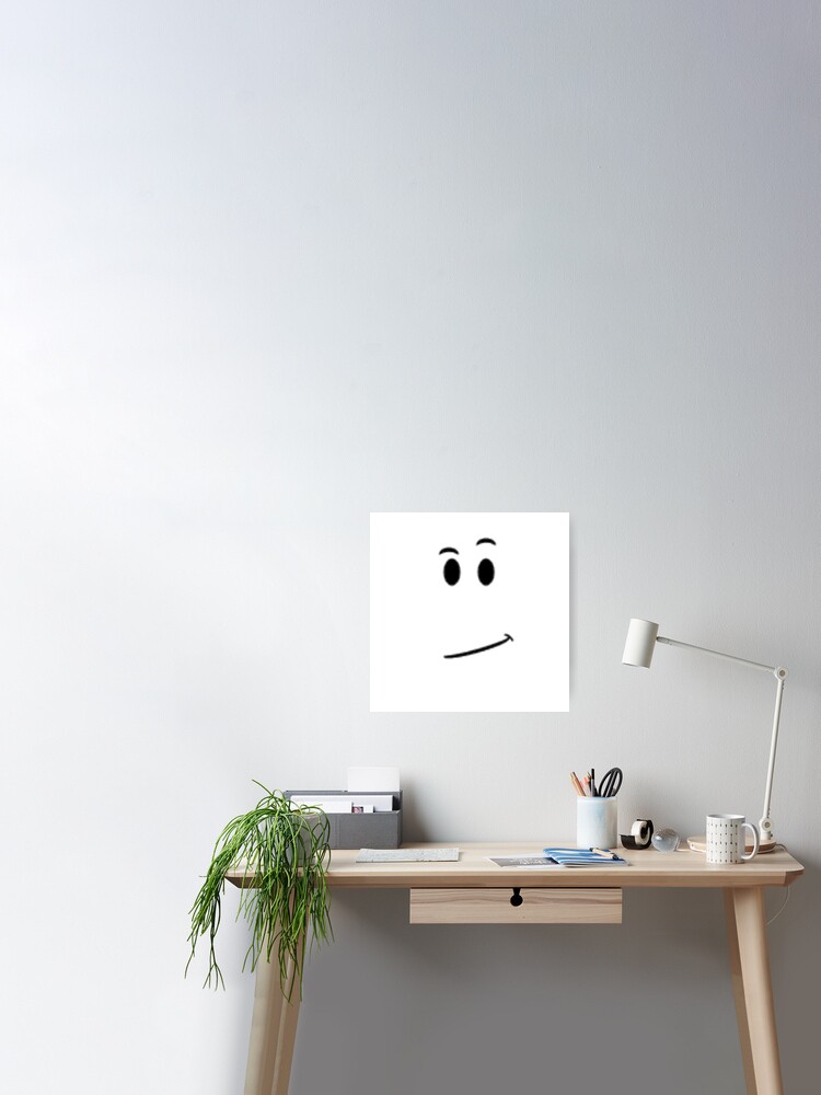 Roblox Face Avatar Smile Poster By Best5trading Redbubble - blank face roblox avatar