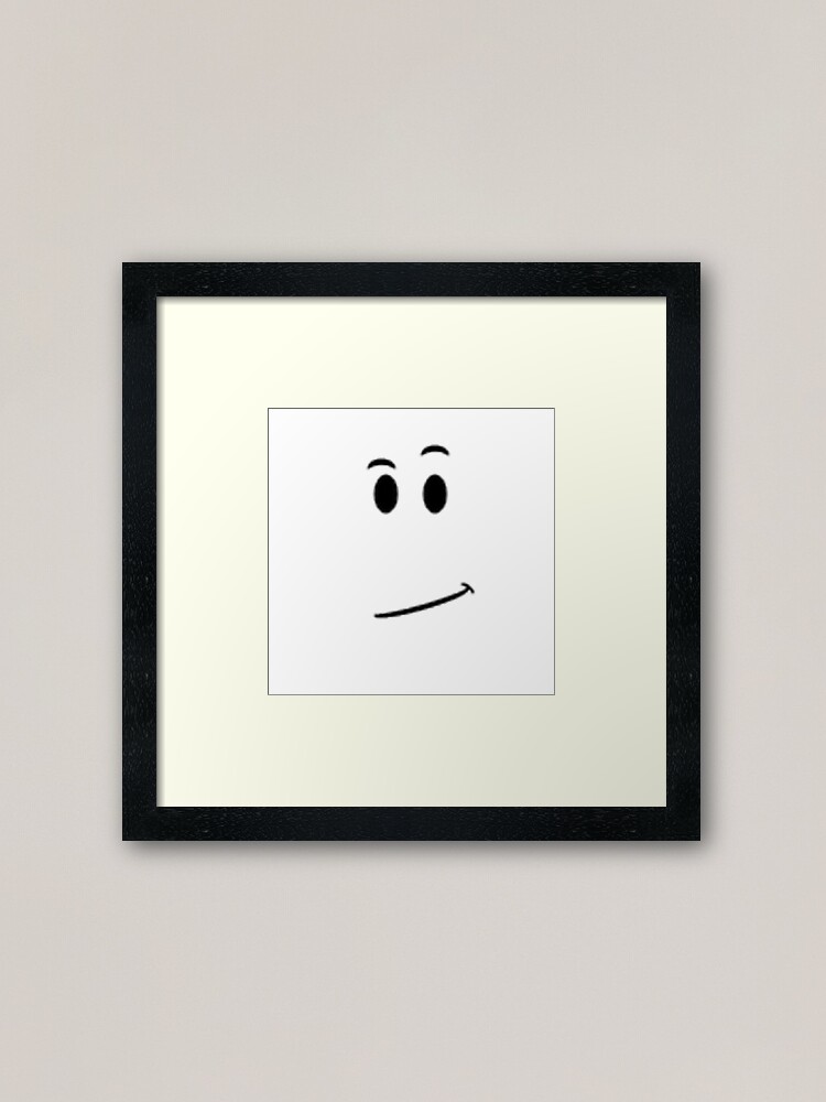 Roblox Face Avatar Smile Framed Art Print By Best5trading Redbubble - p roblox caras