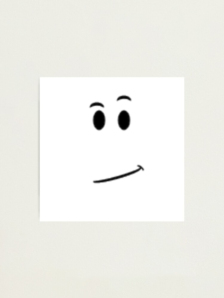 Roblox Face Avatar Smile Photographic Print By Best5trading Redbubble - roblox chill face text art
