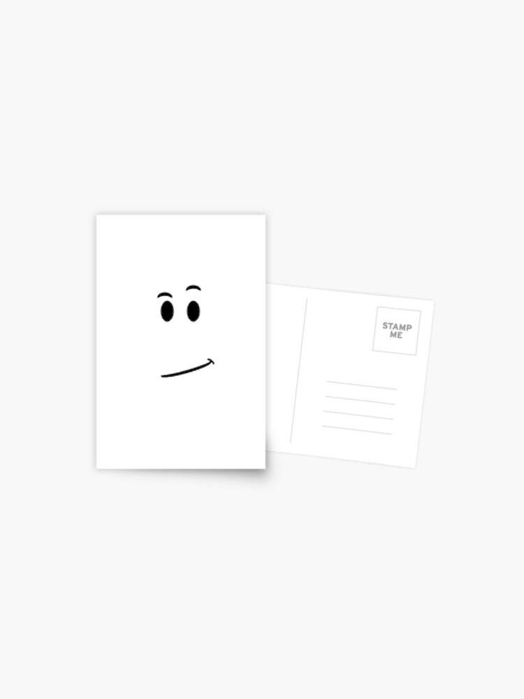 Roblox Face Avatar Smile Postcard By Best5trading Redbubble - roblox face emoticon