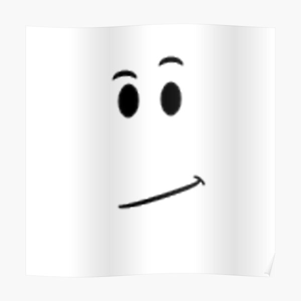 Roblox Face Avatar Smile Poster By Best5trading Redbubble - how to add a black outline to meshes in roblox