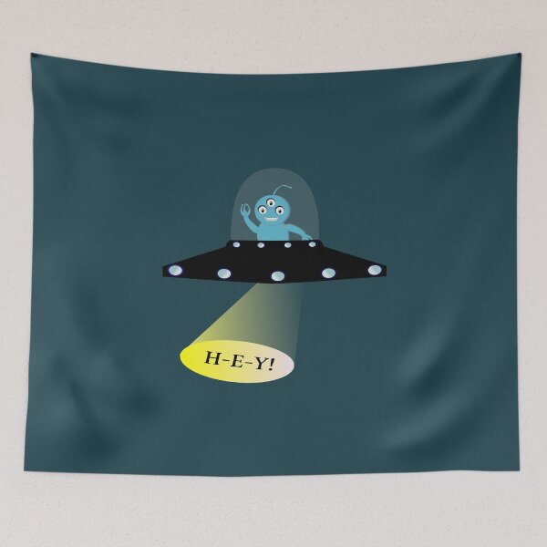 Item preview, Blue extraterrestial Hey designed and sold by SmileMiau.