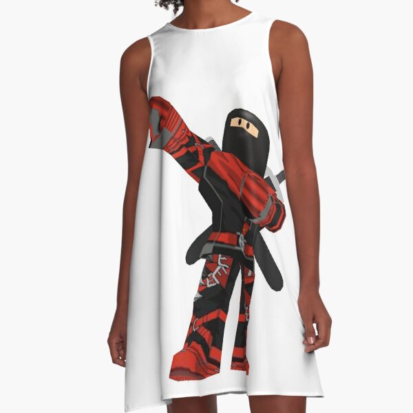 Roblox Wink Face Smiley Emoticon Video Game A Line Dress By Best5trading Redbubble - roblox face dresses redbubble