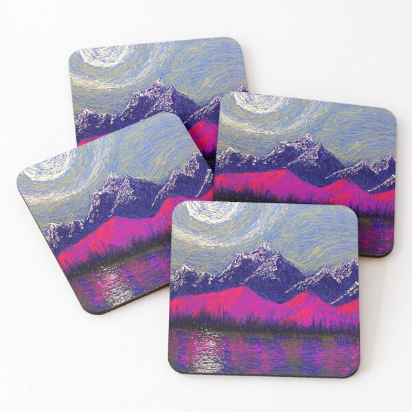 Item preview, Purple Mountain By ArtGuru 9034 - Drip Painting On Canvas designed and sold by Art Guru.