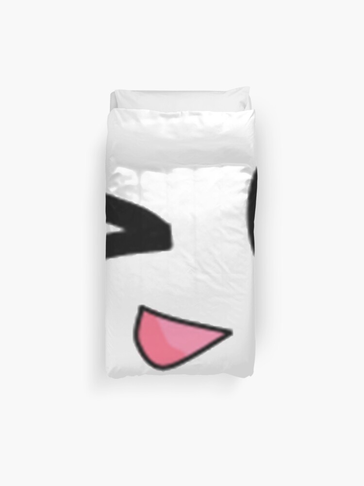 Roblox Wink Face Smiley Emoticon Video Game Duvet Cover By