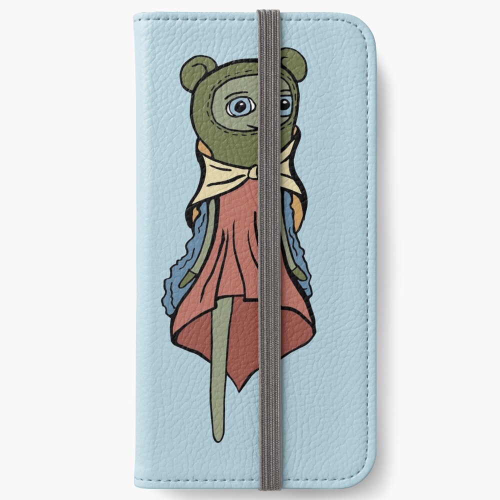 Strange Green Bear Girl iPhone Wallet