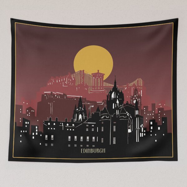 Item preview, edinburgh skyline designed and sold by BekimART2.