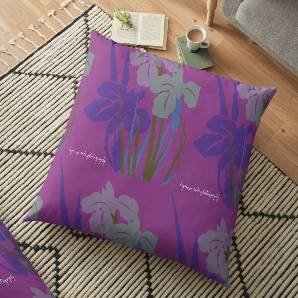 Purple Iris Trio Tokyo Floor Pillow