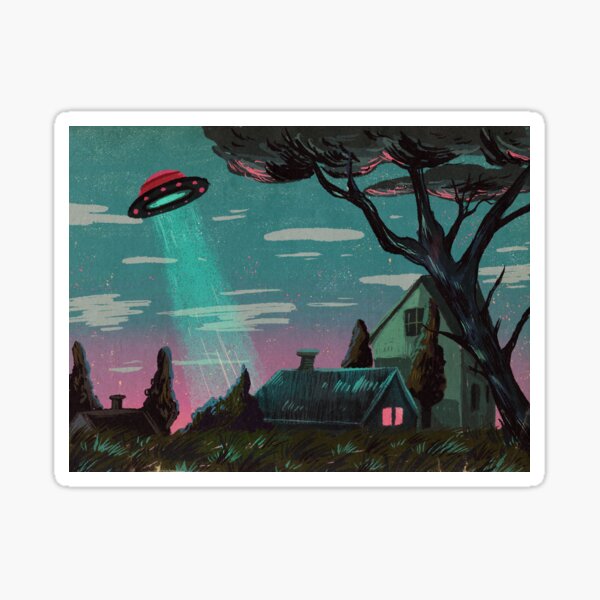 Alien Invasion Sticker