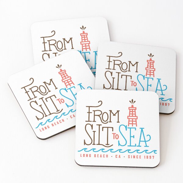 Item preview, From Silt to Sea | Long Beach California Tribute | From Oil Workers to Surfers designed and sold by designerthreat.