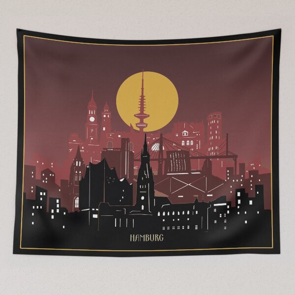 Item preview, hamburg skyline designed and sold by BekimART2.