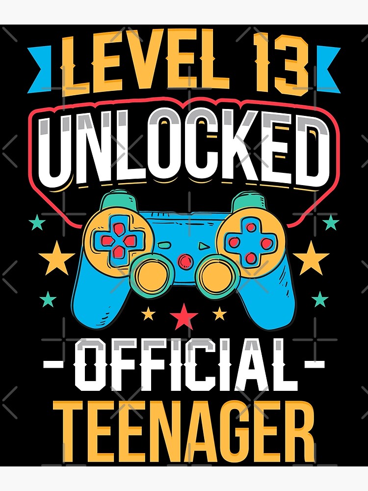 Level 13 Unlocked Official Teenager 13th Birthday | Canvas Print