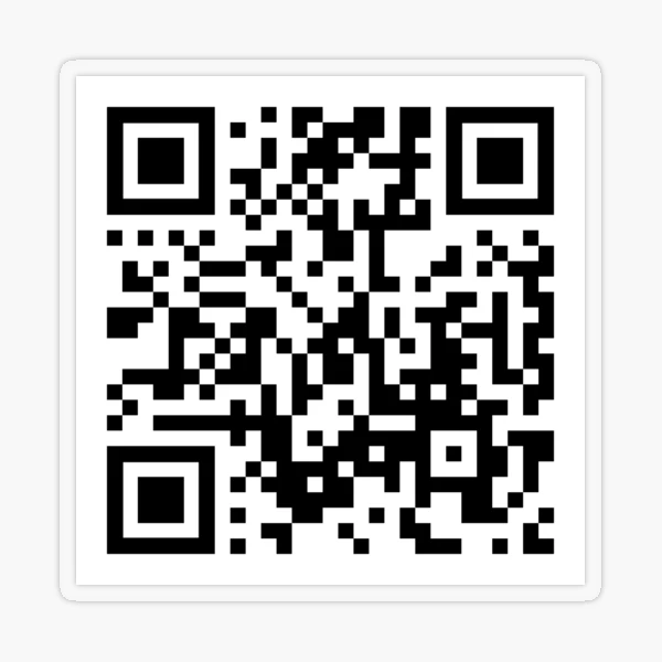 Rick Roll Link QR Code Postcard for Sale by magsdesigns