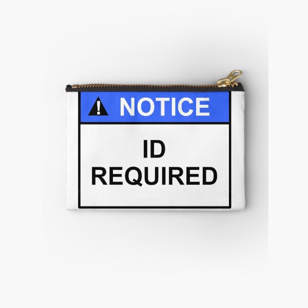 Item preview, Notice ID Required sign design designed and sold by SumoShark.