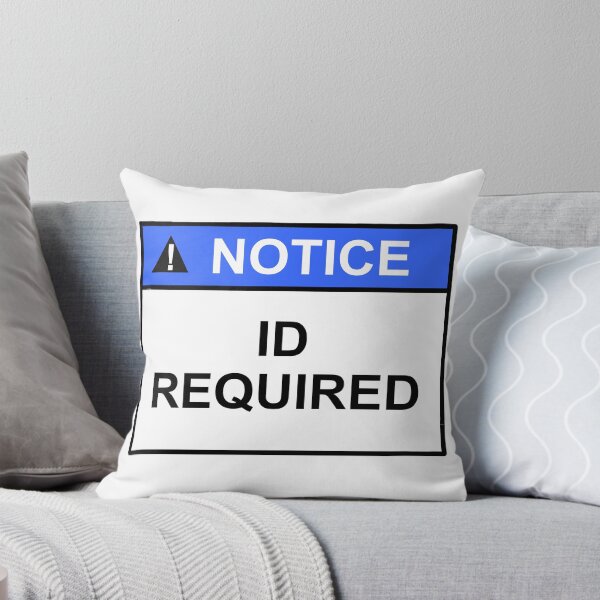 Item preview, Notice ID Required sign design designed and sold by SumoShark.