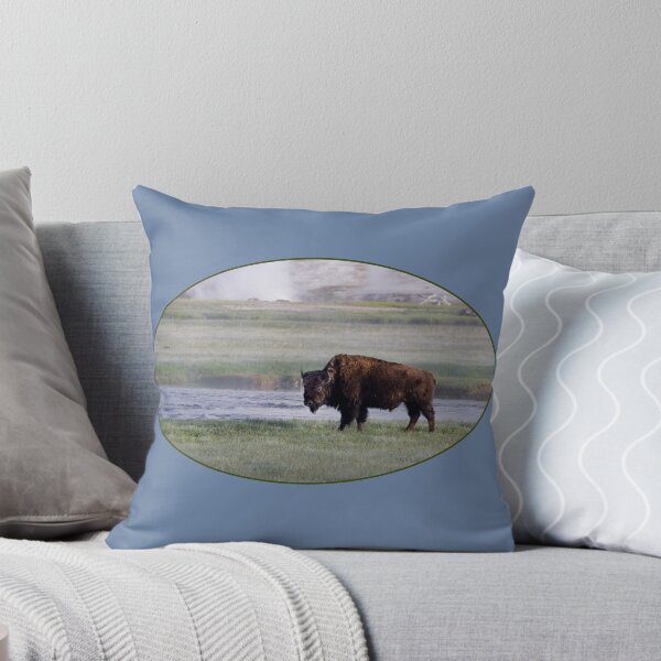 Item preview, Bison Along Yellowstone's Firehole River designed and sold by AvocaSpring.