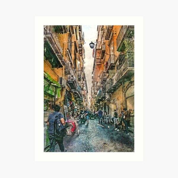 Neapol Napoli Italy city art #Napoli Art Print
