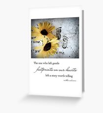 Footprints on our Hearts Greeting Card