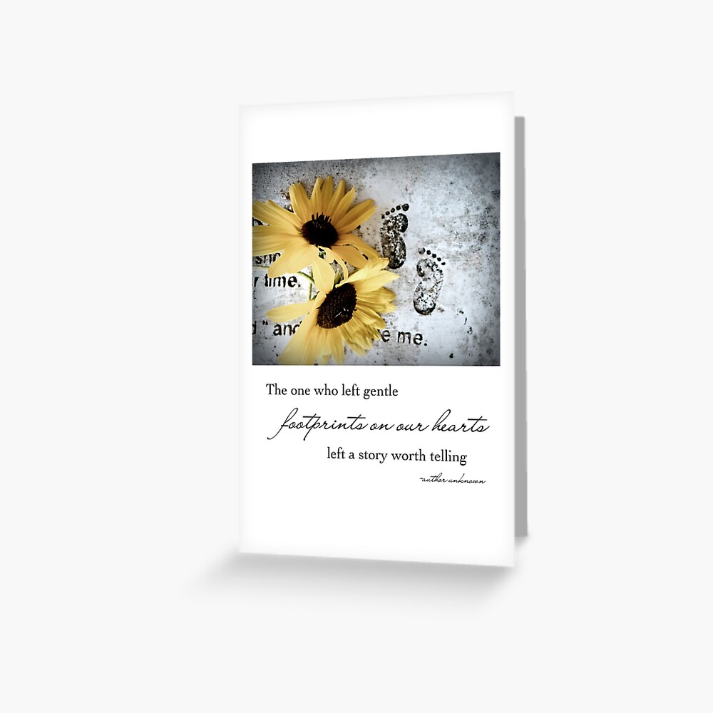 Footprints On Our Hearts Greeting Card For Sale By Smallbirdstudio |  Redbubble