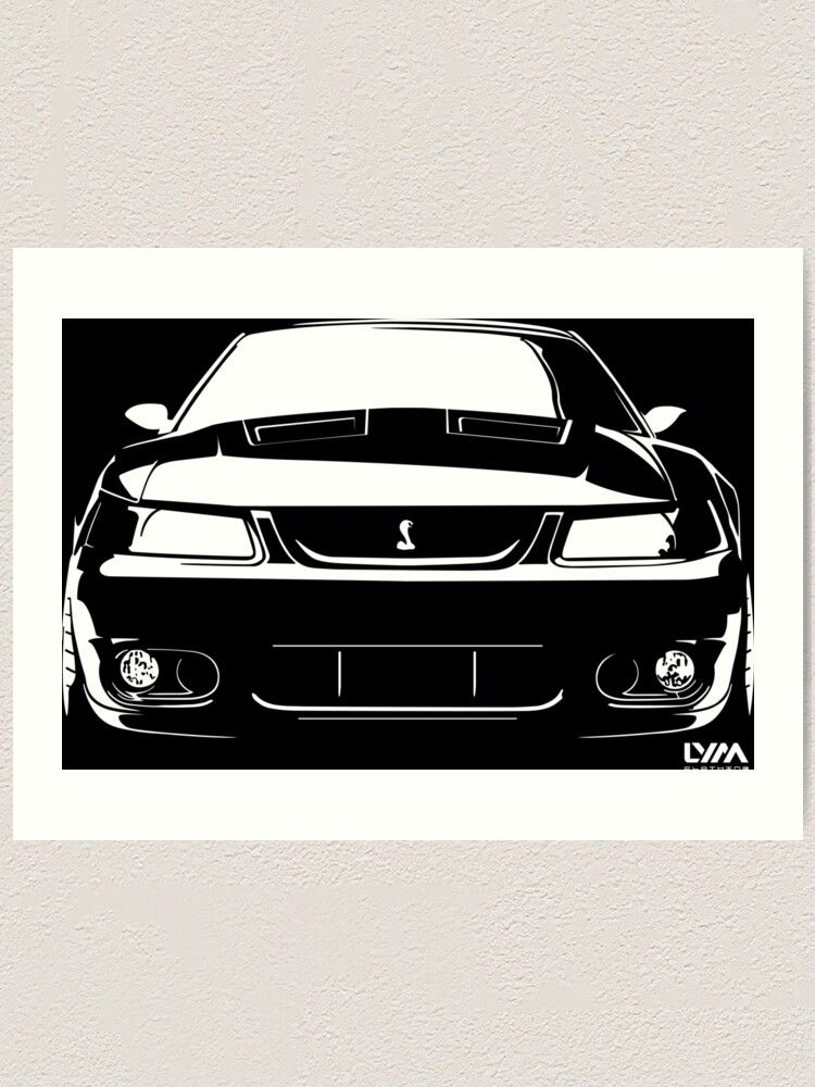 03 04 Ford Mustang Cobra Terminator Art Print By Leaveyourmark Redbubble