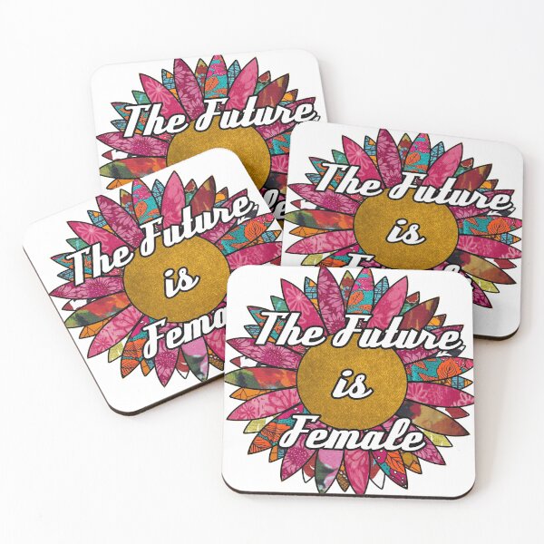 Item preview, The Future is Female Retro Fabric Collage  designed and sold by artbyomega.