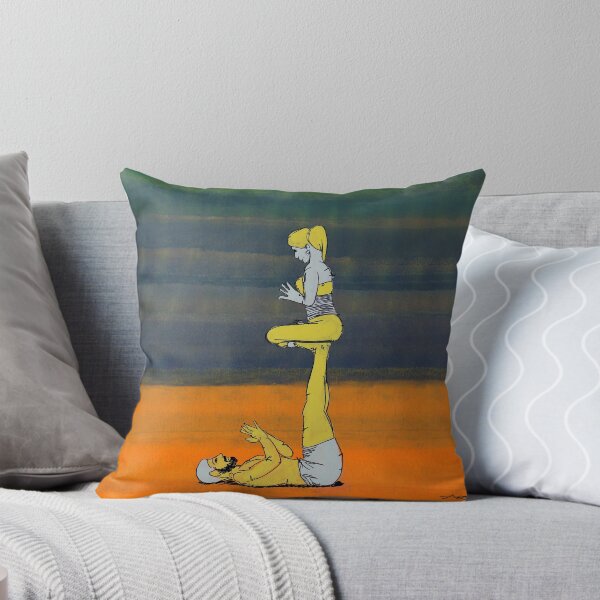 Item preview, Two People Practicing Yoga By ArtGuru 9495 - Acrylic On Paper designed and sold by Art Guru.