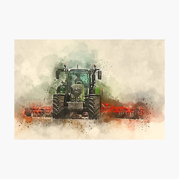 Grafting Fendt Tractor Photographic Print
