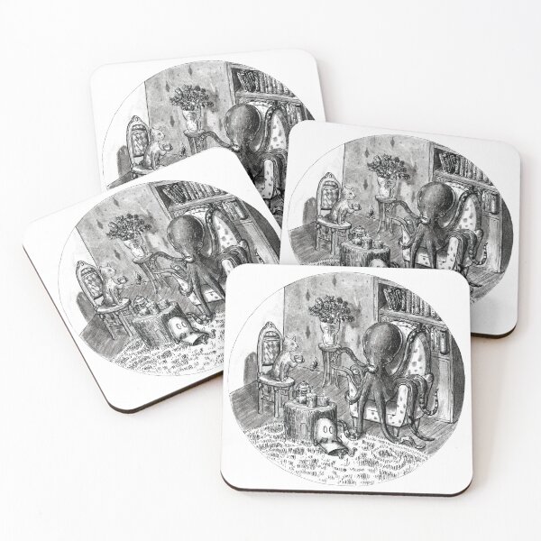 Item preview, Four Friends Tea Time designed and sold by TreesOfNowhere.