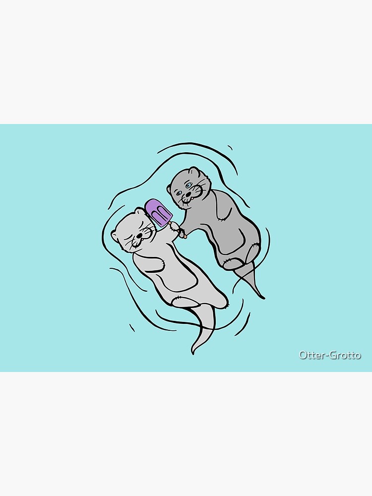 Otters Holding Hands, Wait, That's a Popsicle by Otter-Grotto