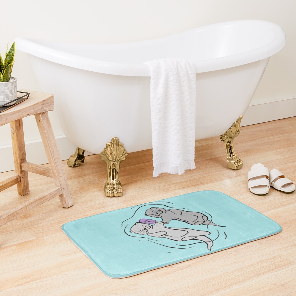Otters Holding Hands, Wait, That's a Popsicle Bath Mat