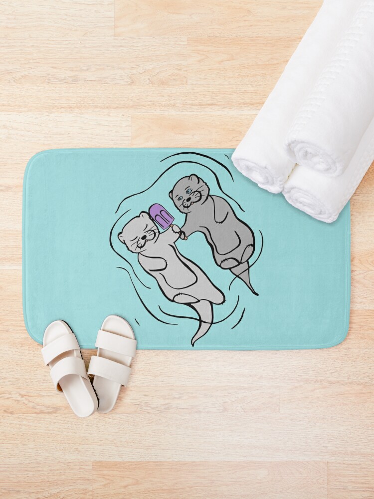 Alternate view of Otters Holding Hands, Wait, That's a Popsicle Bath Mat