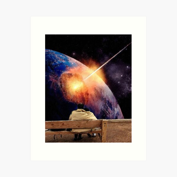Item preview, End of the world, Earth Impact- Oil and Impressionism art designed and sold by Scott Bradley Musgrave.