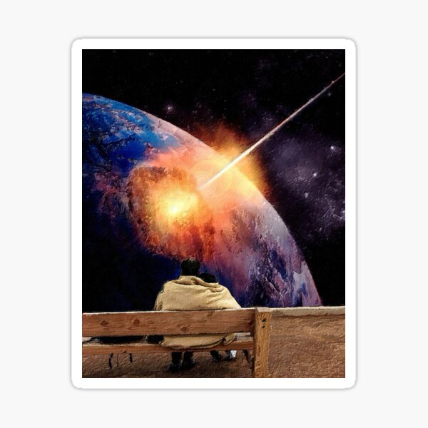 Item preview, End of the world, Earth Impact- Oil and Impressionism art designed and sold by Scott Bradley Musgrave.