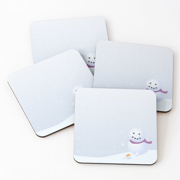 Schneemann Untersetzer (4er Set)