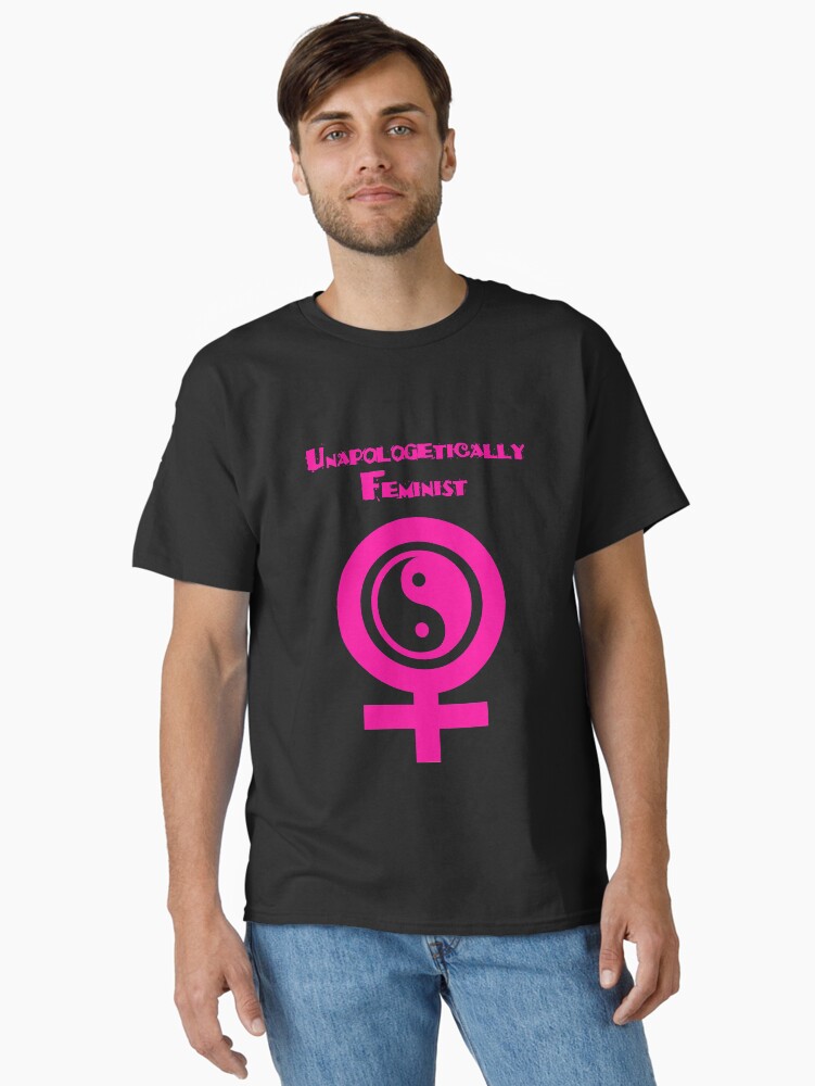 Thumbnail 1 of 7, Classic T-Shirt, Unapologetically Feminist designed and sold by cybercat.
