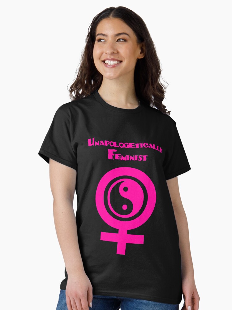 Thumbnail 2 of 7, Classic T-Shirt, Unapologetically Feminist designed and sold by cybercat.