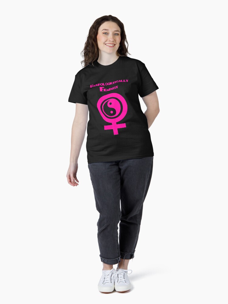 Thumbnail 4 of 7, Classic T-Shirt, Unapologetically Feminist designed and sold by cybercat.