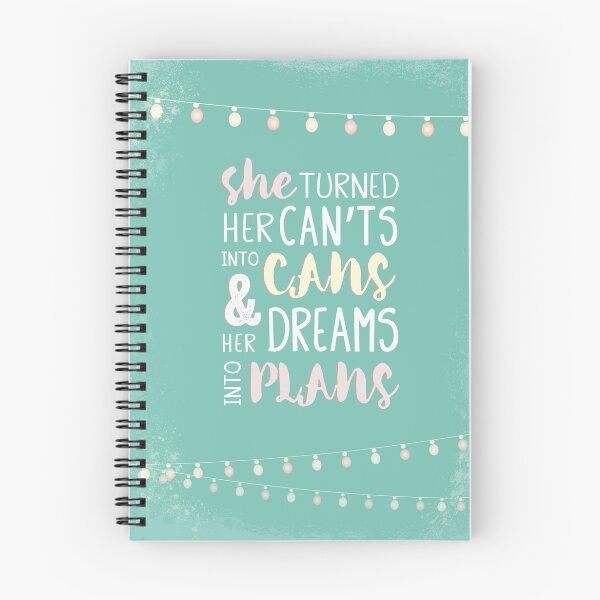 Item preview, She Turned Her Can't Into Cans And Her Dreams Into Plans. Inspiring female empowerment quote.  designed and sold by TheFinerThemes.
