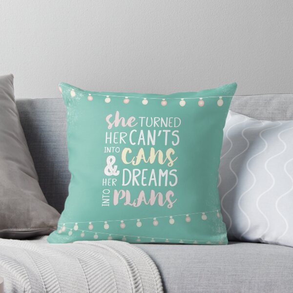 Item preview, She Turned Her Can't Into Cans And Her Dreams Into Plans. Inspiring female empowerment quote.  designed and sold by TheFinerThemes.